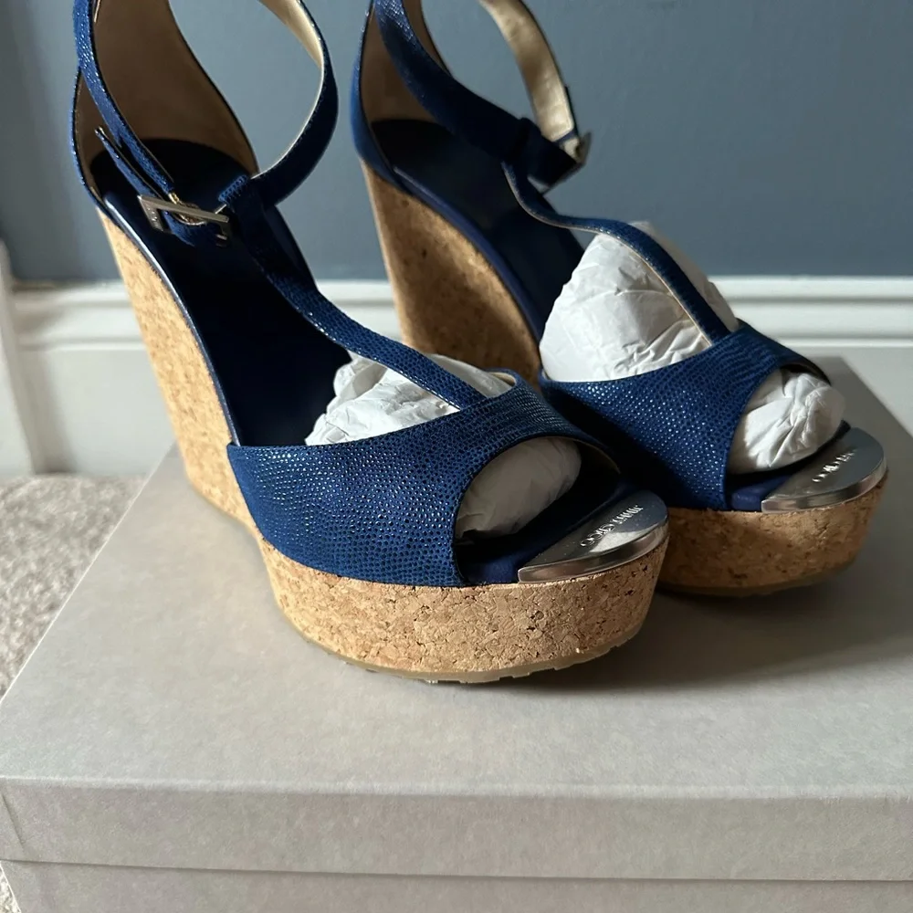 Jimmy Choo Pela Wedge in Cosmo speckled leather - Picture 1 of 10